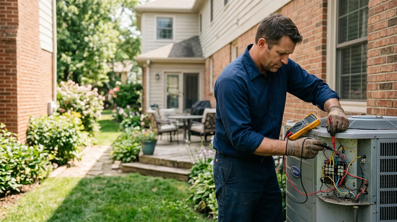 HVAC technician working near Alba, PA